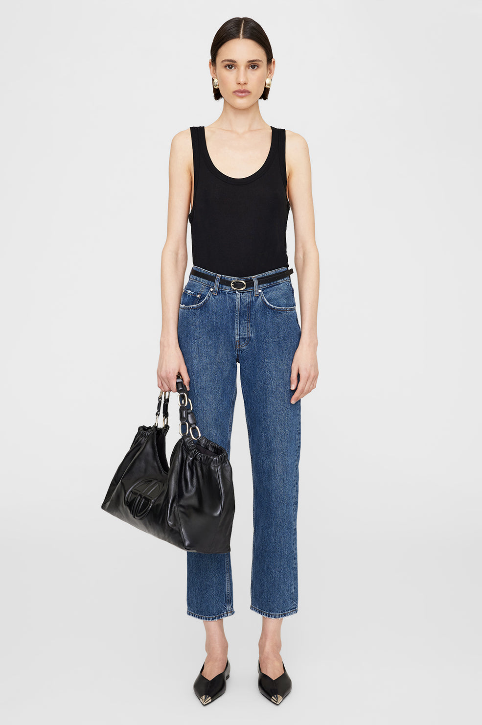 Anine Bing Brine Tank - Black Cashmere Blend
