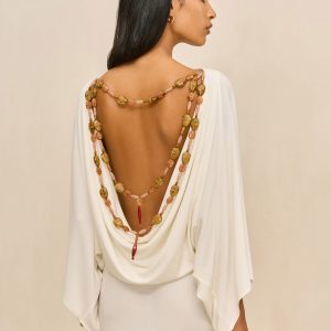 Cult Gaia PALLANA GOWN - OFF WHITE