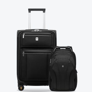 Level8 Atlas Laptop Backpack and Stride Luggage Set