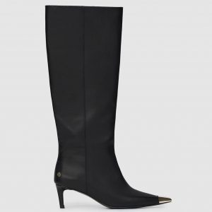 Anine Bing Tall Nina Boots With Metal Toe Cap - Black