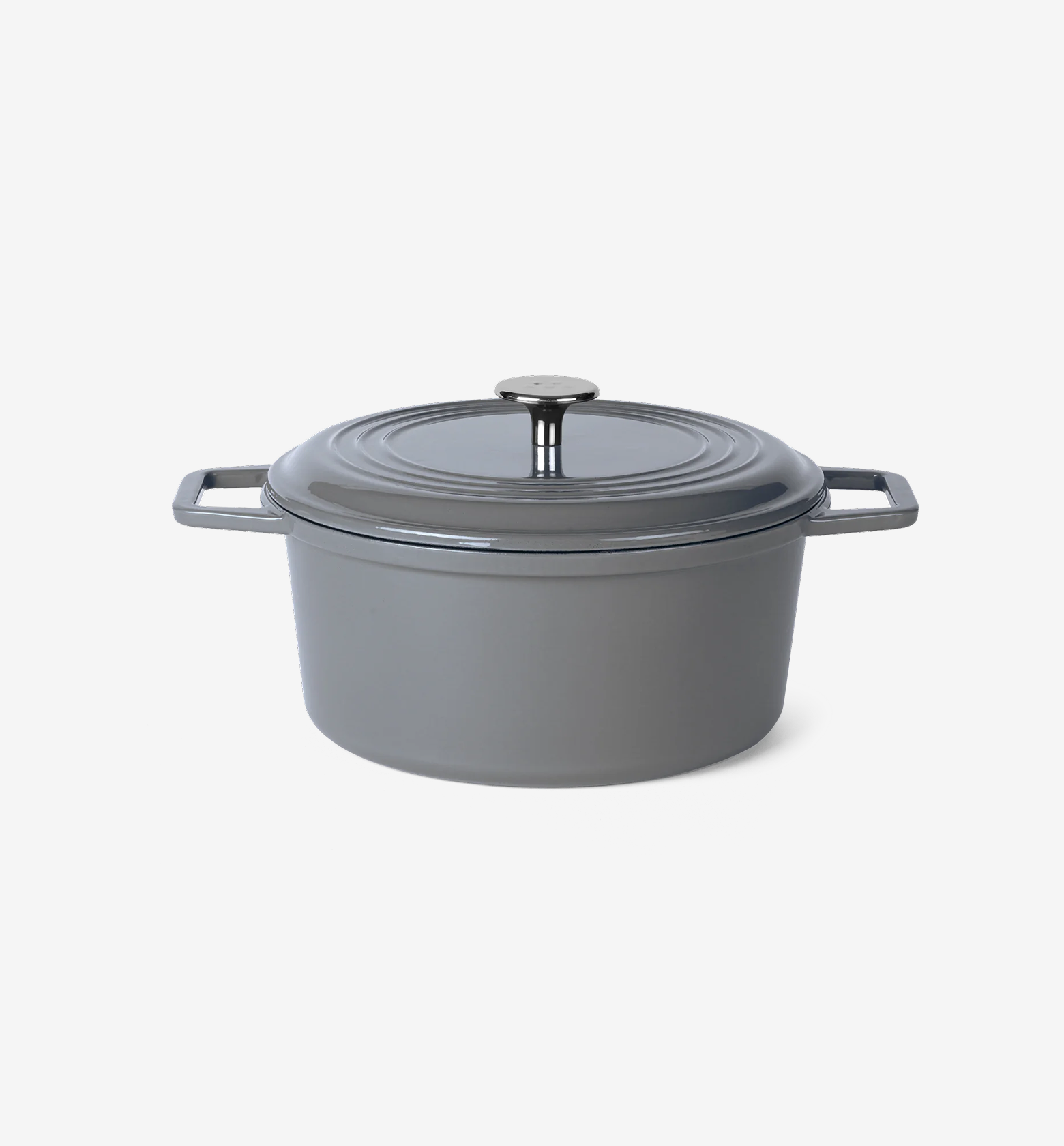 Misen 7 QT Enamel Cast-Iron Dutch Oven - Classic Lid - Gray - Final Sale