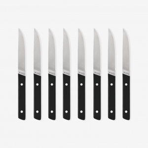 Misen 8-Piece Straight-Edge Steak Knives (ACUTO440) - Black