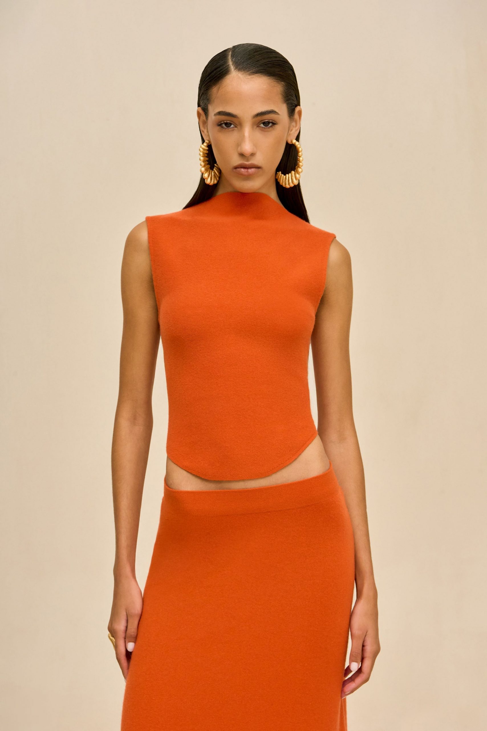 Cult Gaia ROMMA KNIT TOP - PEPPER