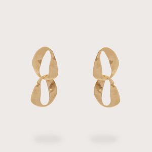 Cult Gaia RUE MINI DROP EARRING - BRUSHED BRASS