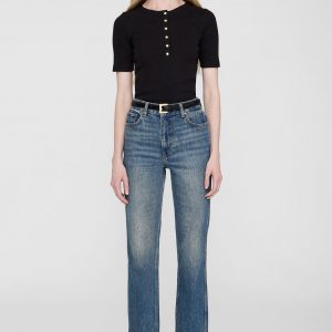 Anine Bing Alessia Tee - Black