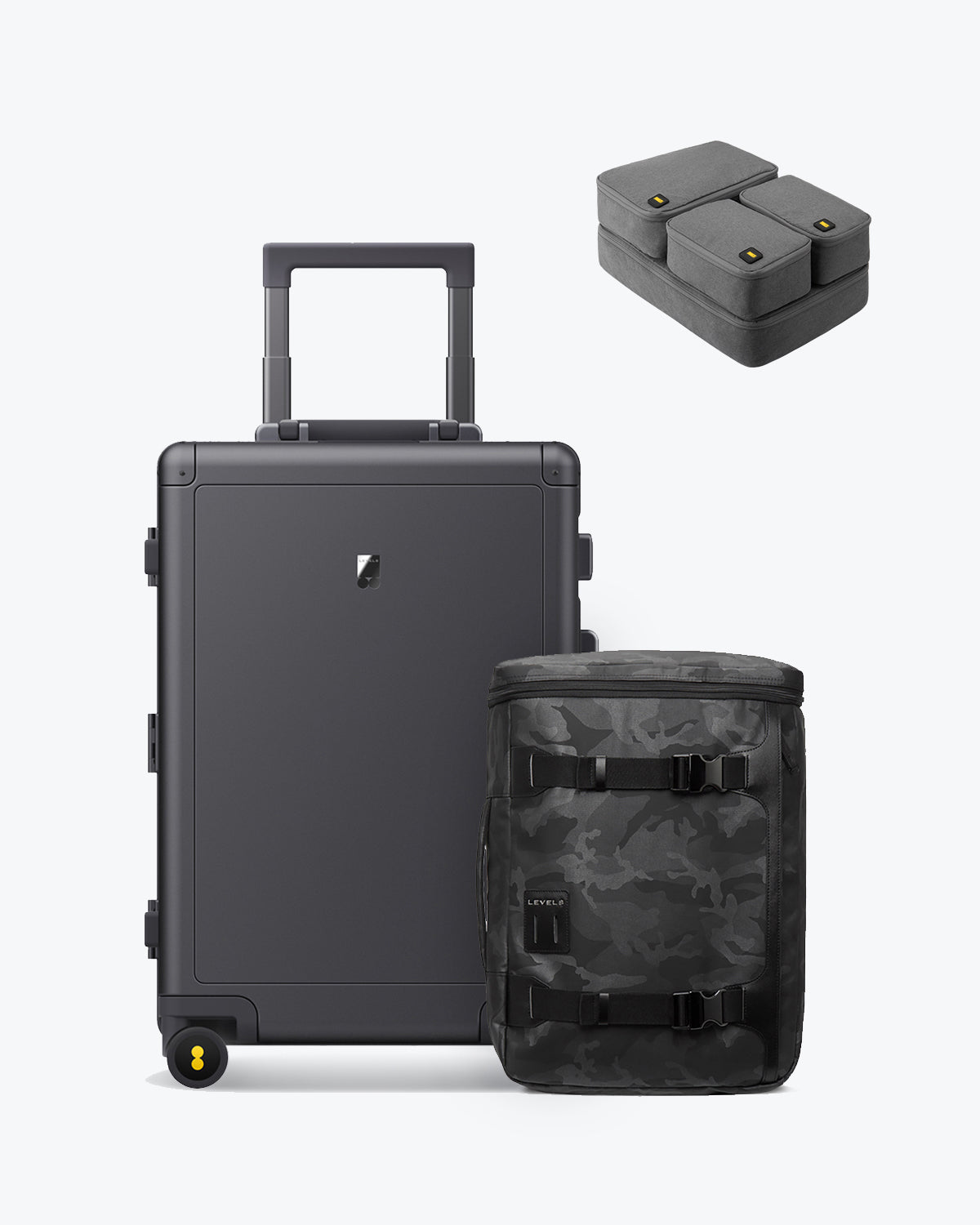 Level8 Jungle Backpack And Aluminum Luggage (20'') Set