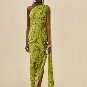 Cult Gaia SARAI GOWN - CHIVE