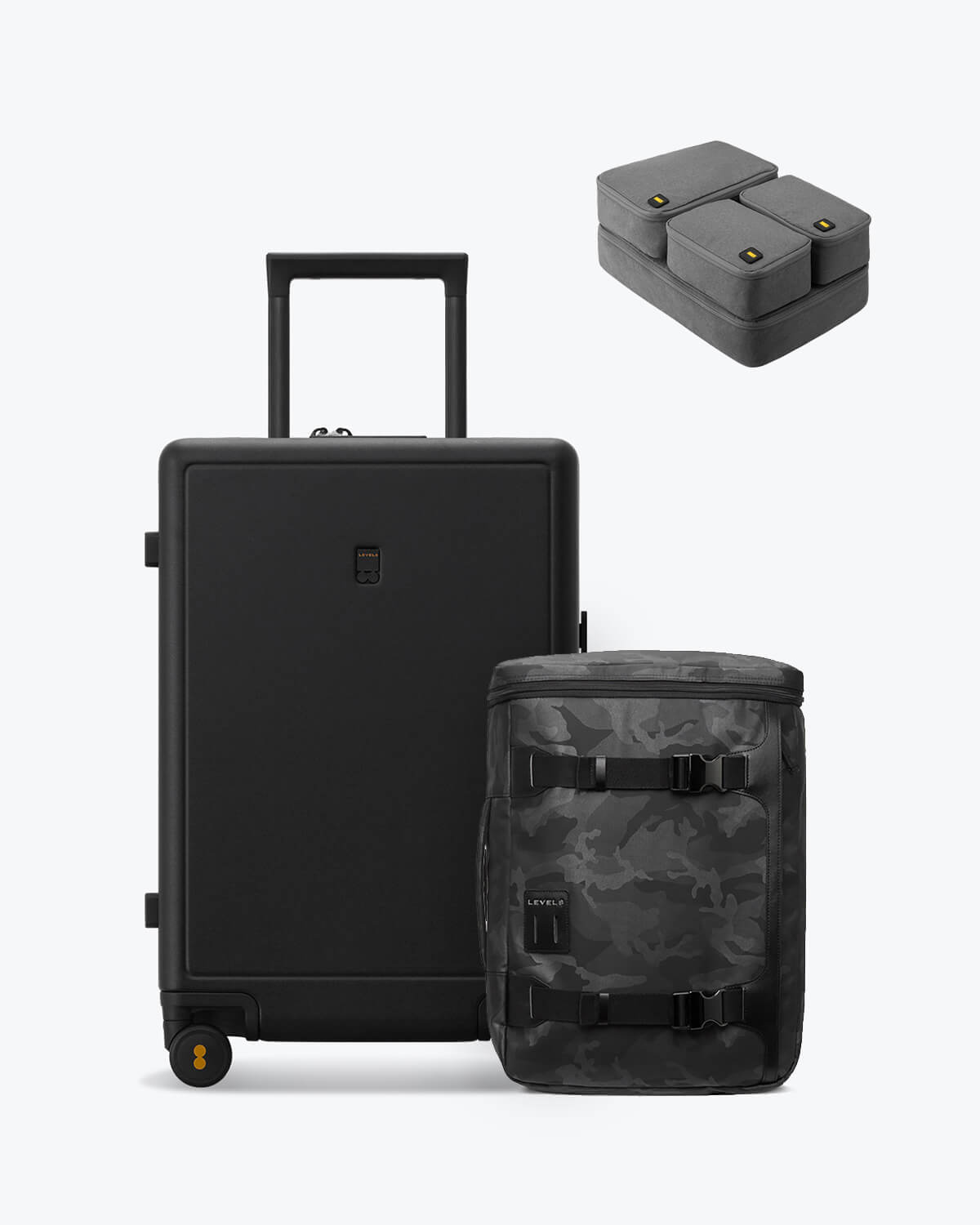 Level8 Jungle Backpack and Matte Carry-on (20'') Luggage Set