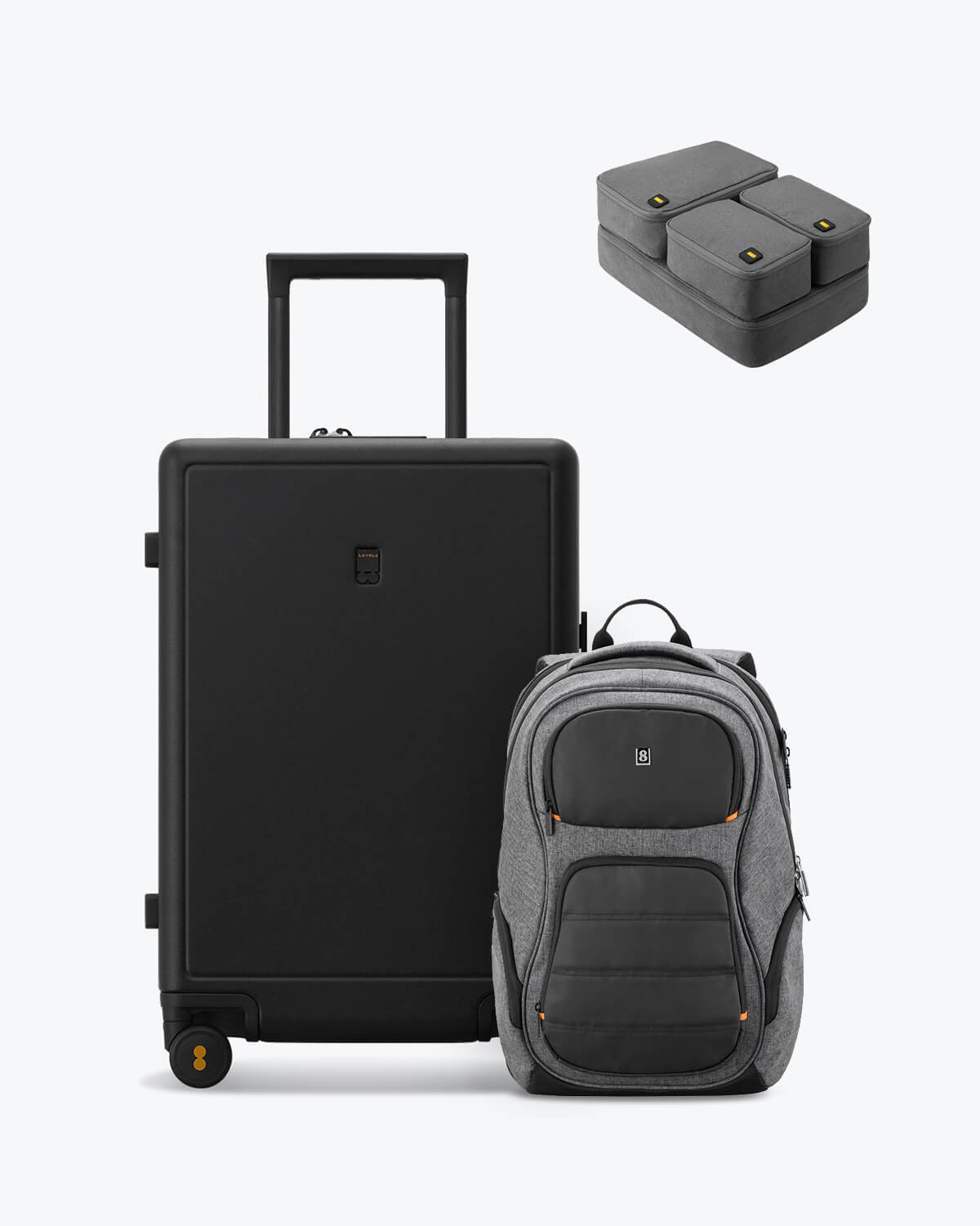 Level8 Condor Backpack and Matte Carry-on (20'') Luggage Set