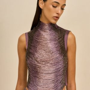 Cult Gaia TARAJI TOP - WARM HAZE