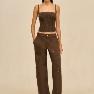 Cult Gaia WYNN LOW RISE PANT - WREN