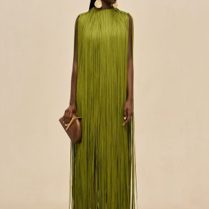 Cult Gaia ARIANNA GOWN - CHIVE