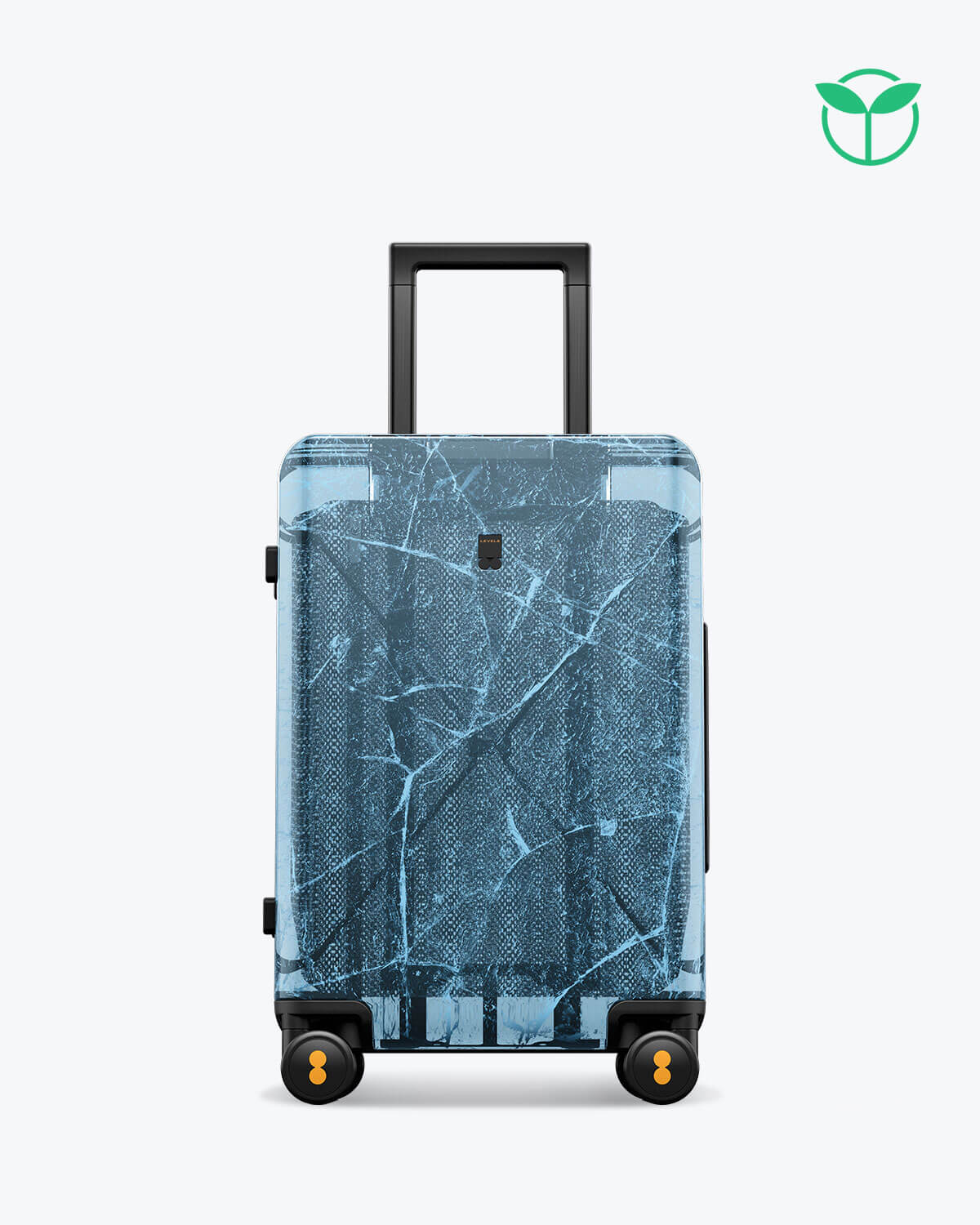 Level8 Eco Transparent Carry-On Luggage 20" Blue (Only available in EU)
