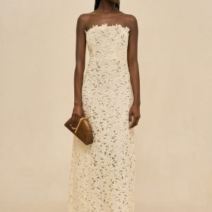 Cult Gaia FLORENNE GOWN - OFF WHITE