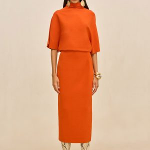 Cult Gaia KEONI KNIT DRESS - PEPPER