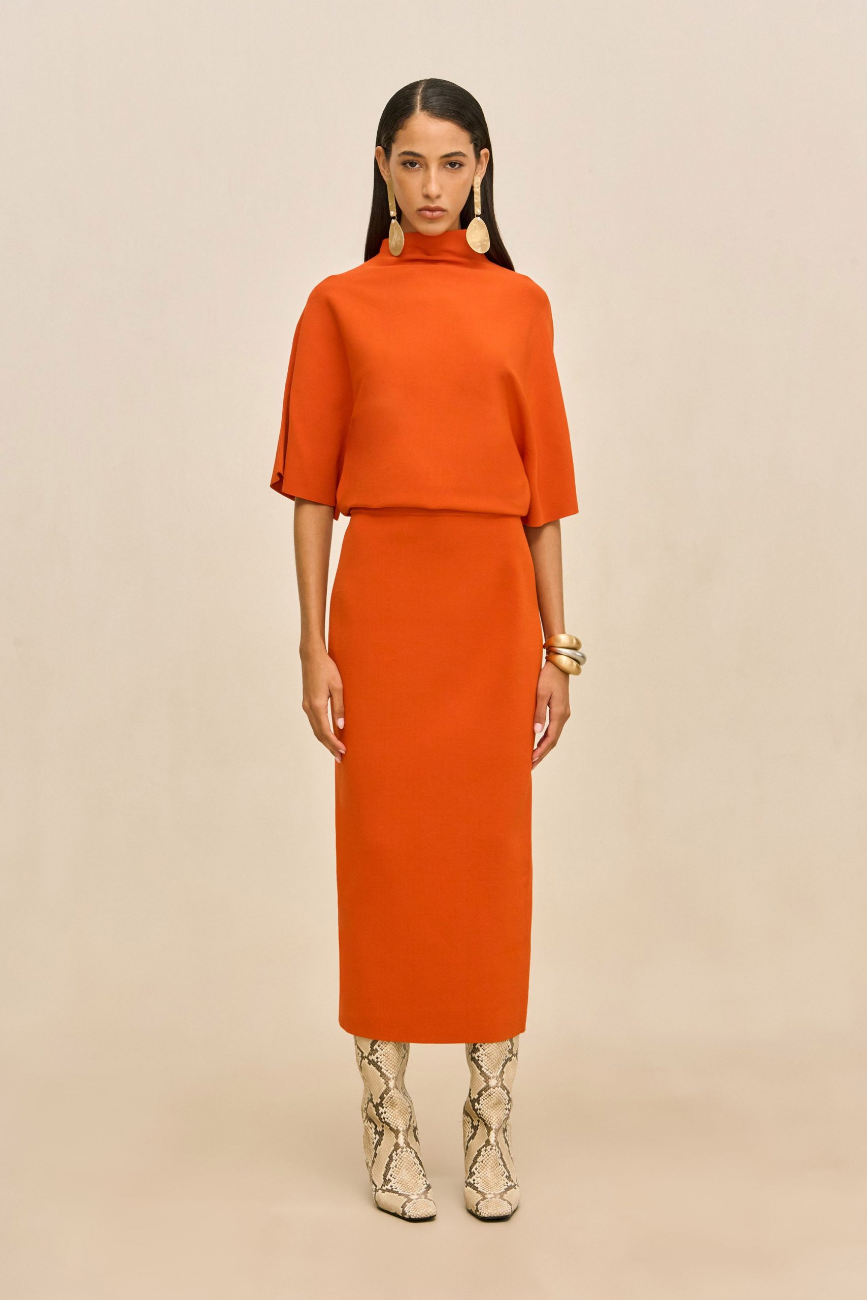 Cult Gaia KEONI KNIT DRESS - PEPPER