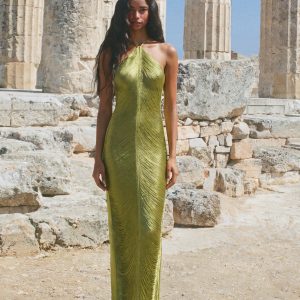 Cult Gaia RENATA GOWN - CHIVE