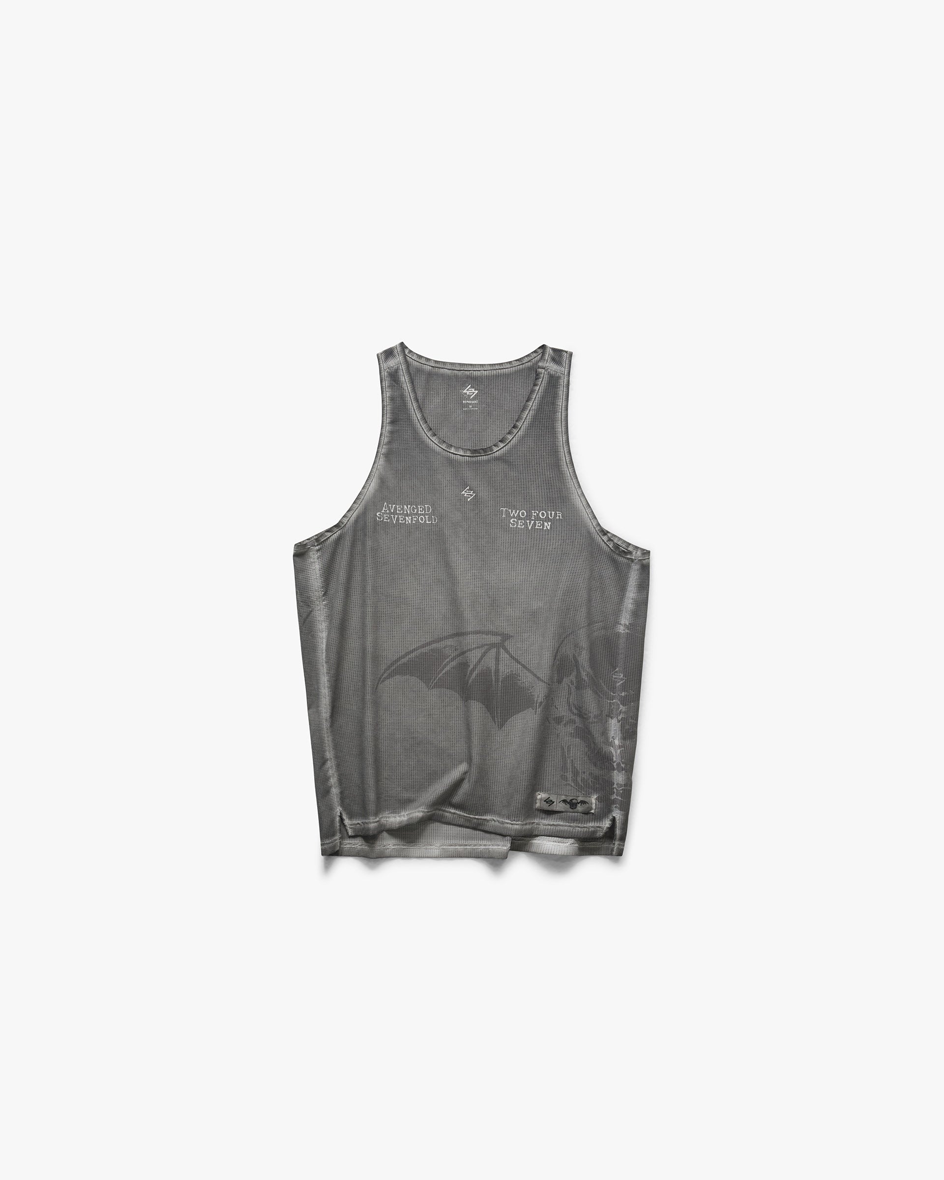 Represent 247 x Avenged Sevenfold Death Bat Singlet - Washed Grey