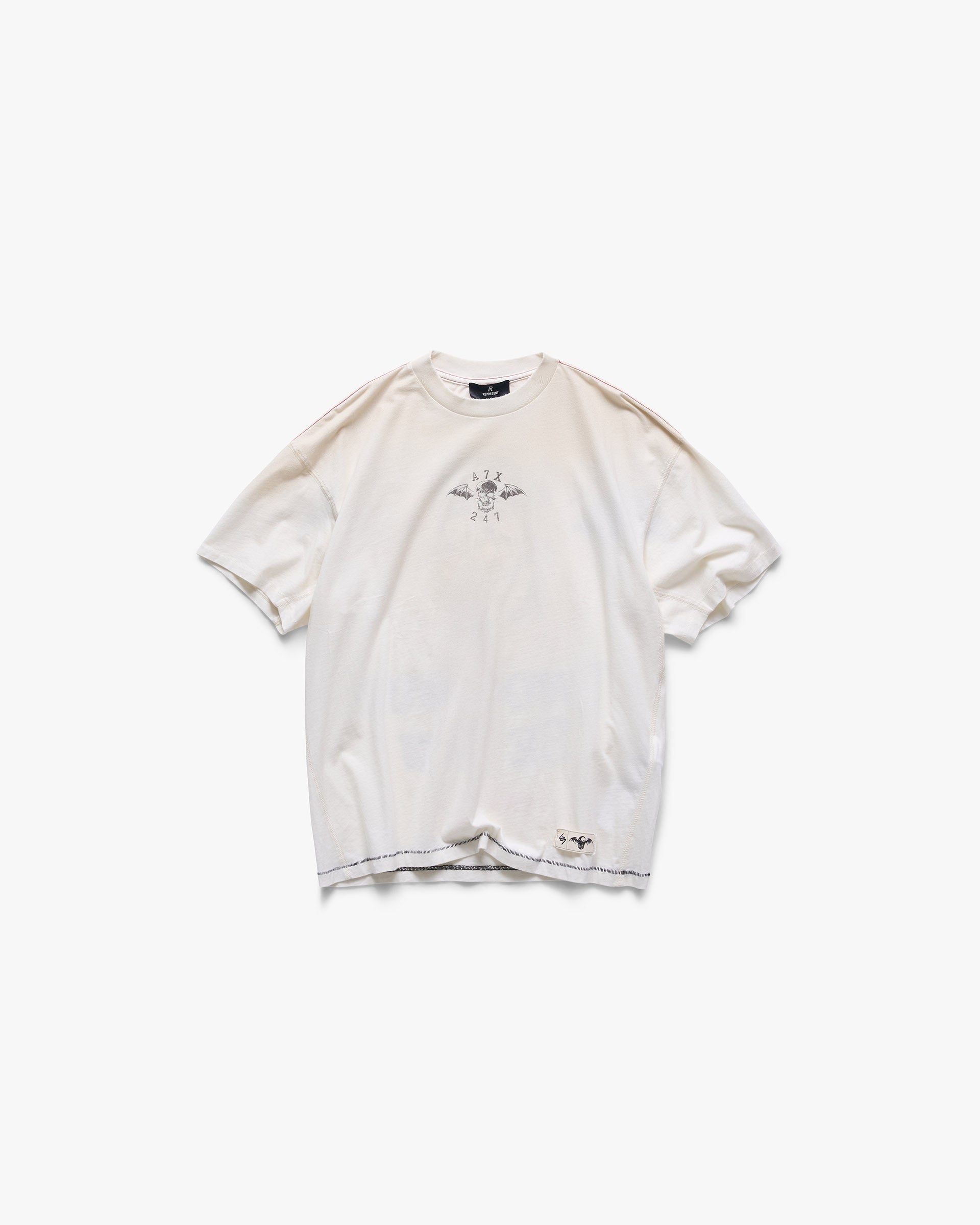 Represent 247 x Avenged Sevenfold Death Bat T-Shirt - Dirty White