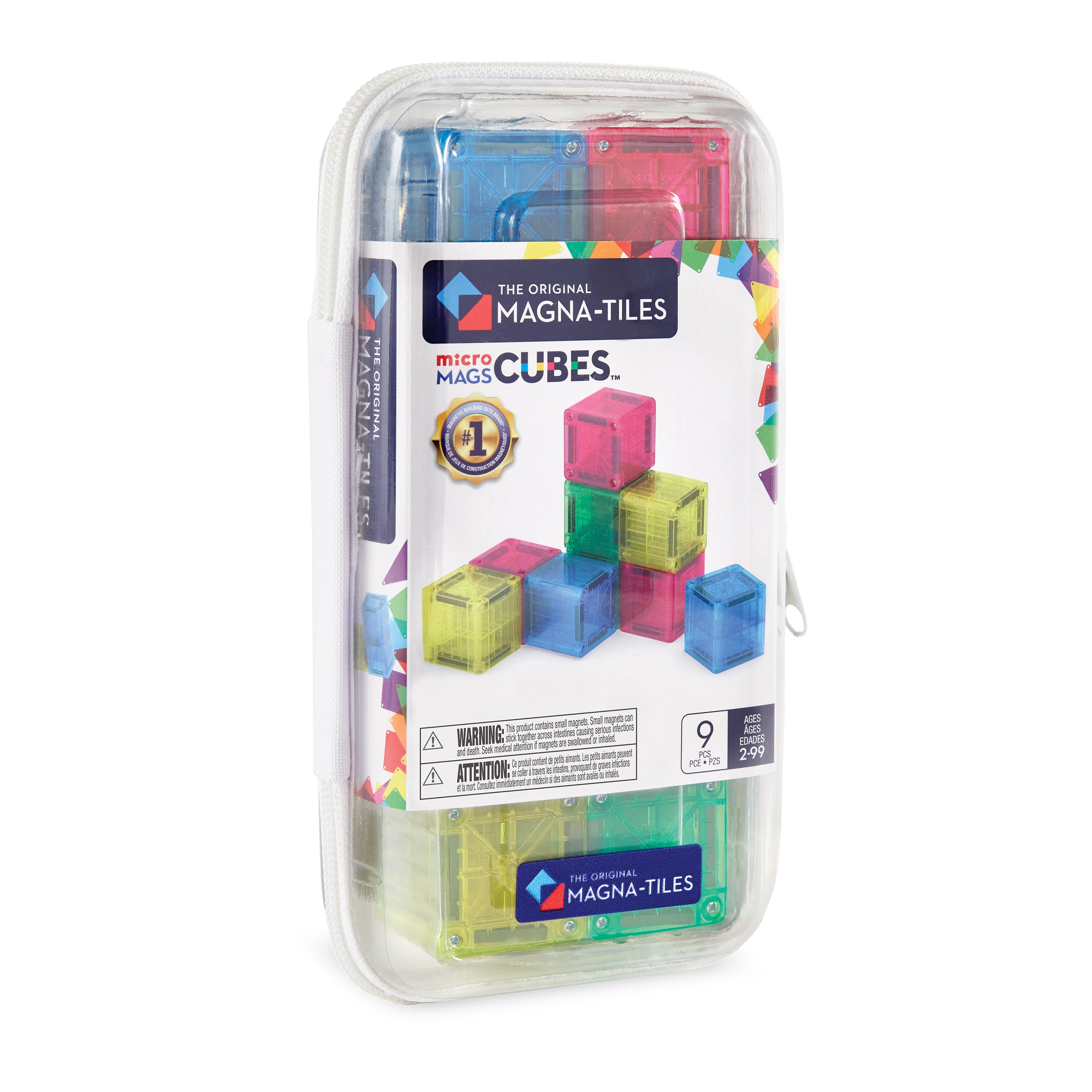 Magna-Tiles microMAGS Cubes 9 Piece Set