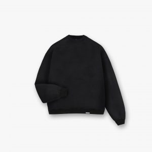 Represent Initial Boxy Sweater - Jet Black