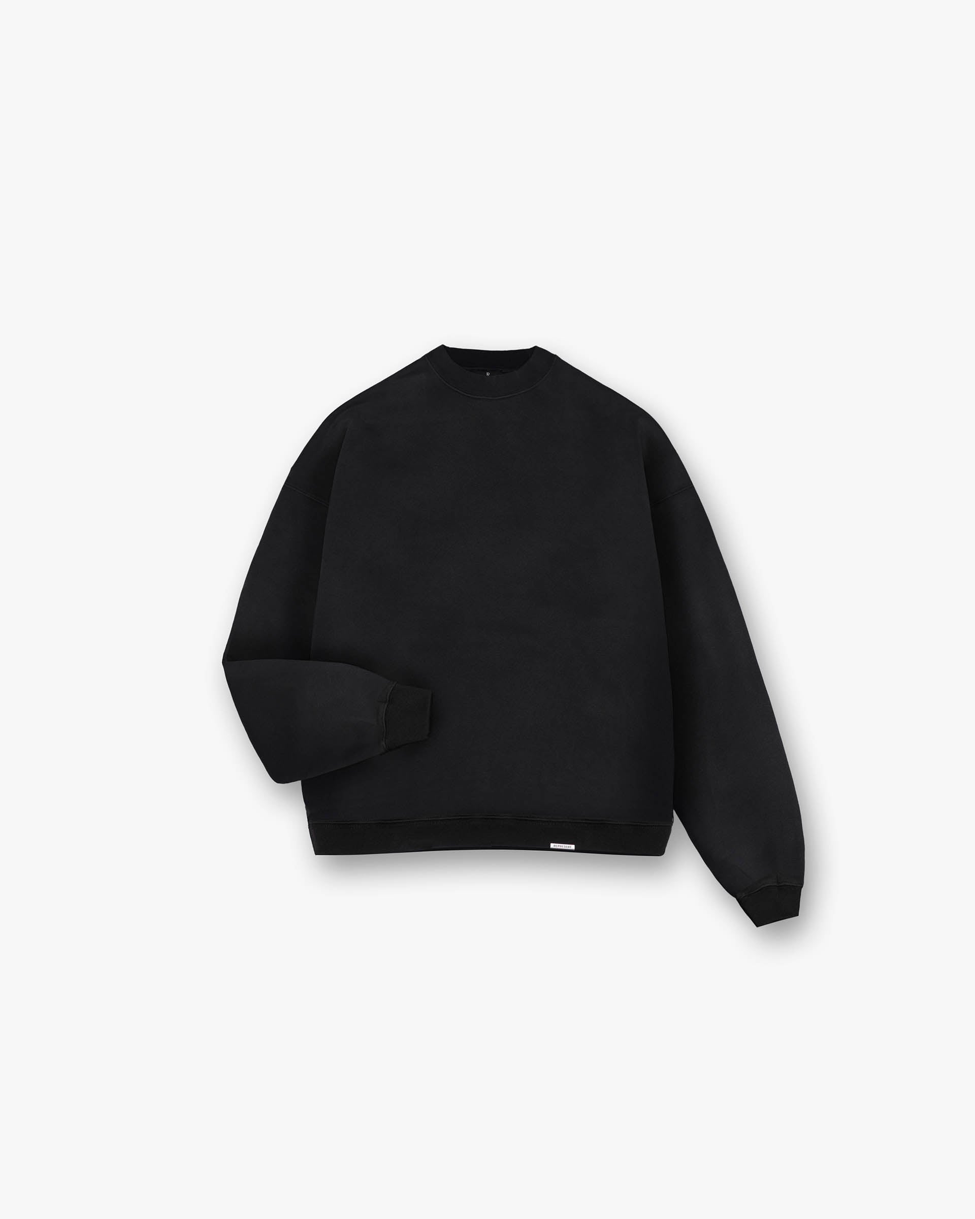 Represent Initial Boxy Sweater - Jet Black