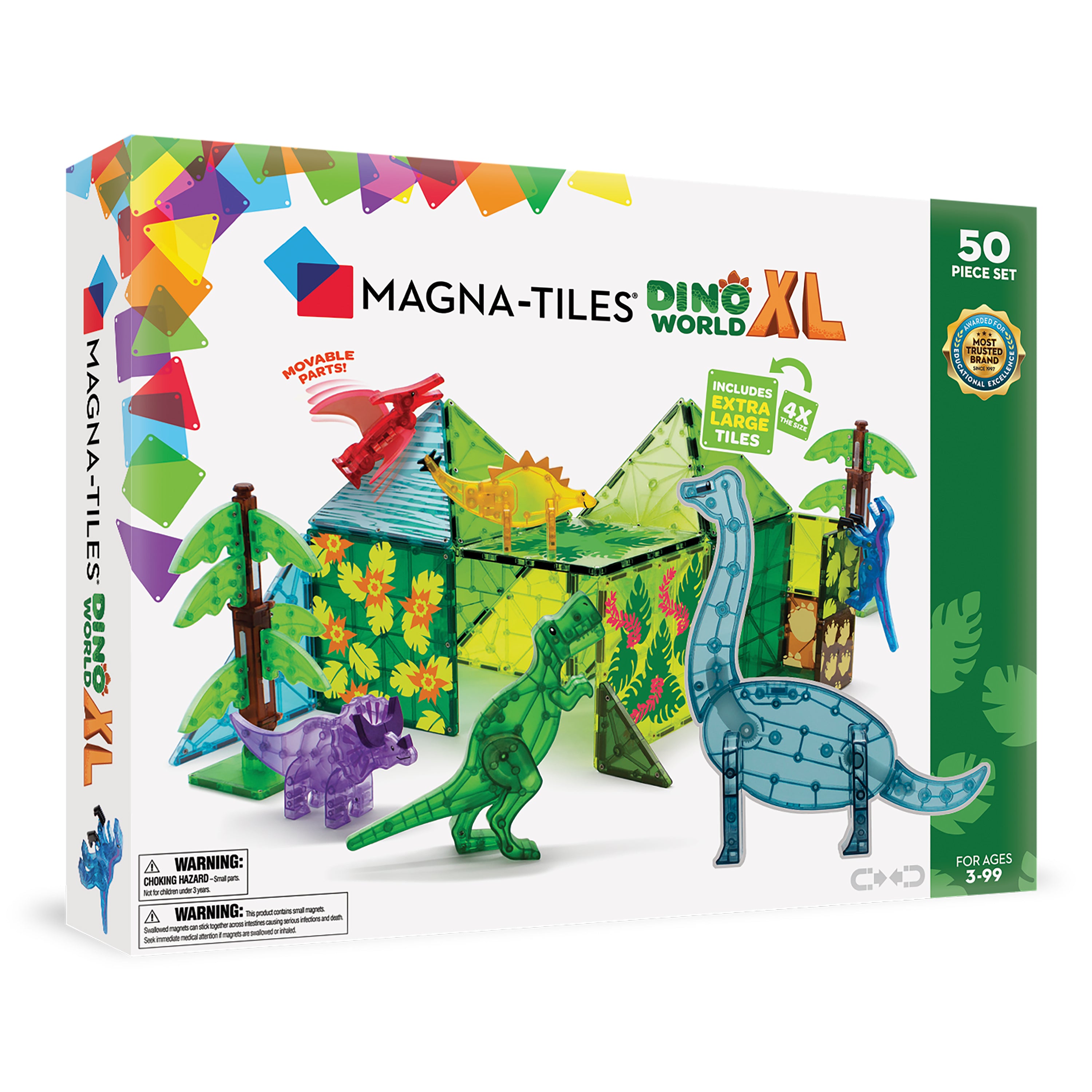 Magna-Tiles Dino World XL 50 Piece Set