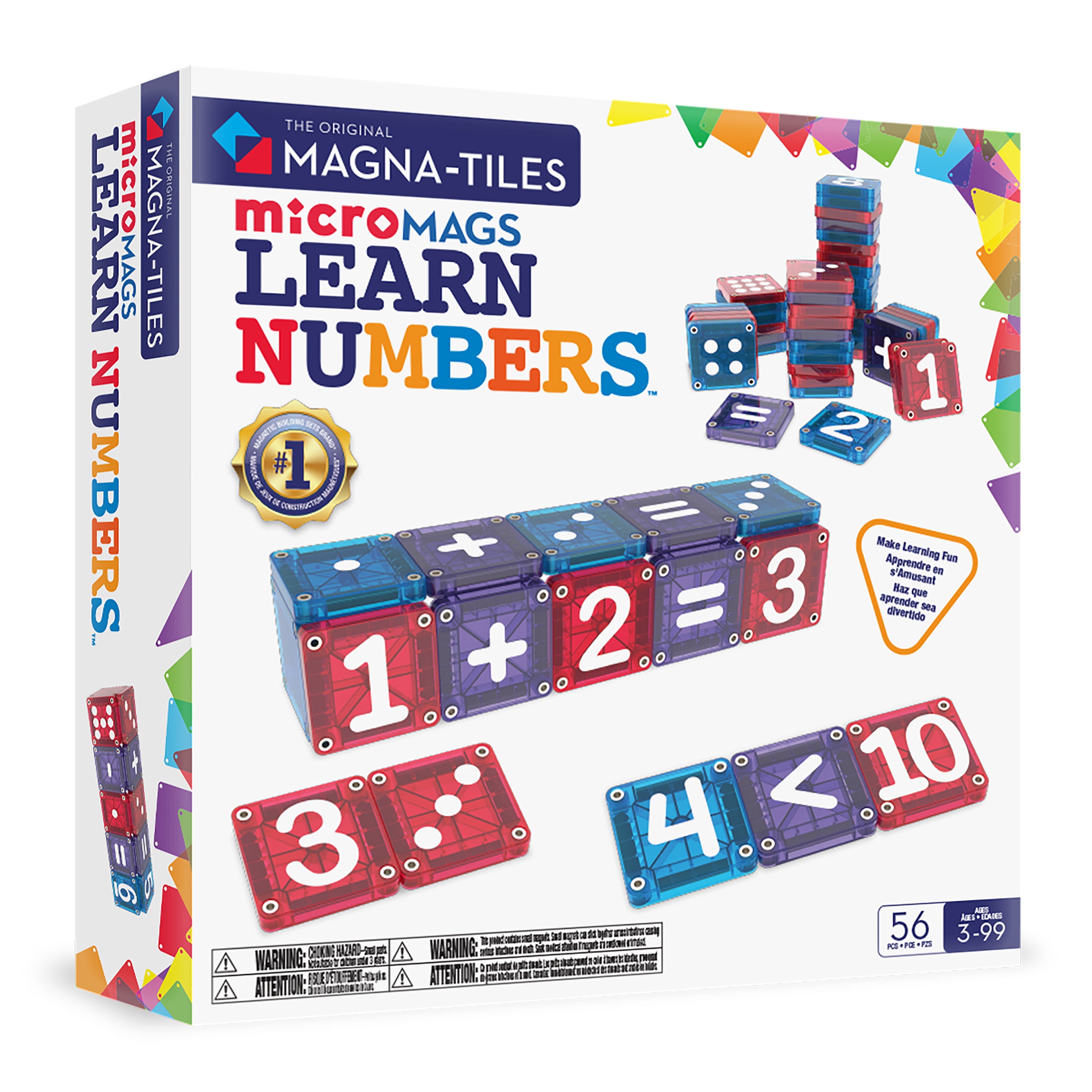 Magna-Tiles microMAGS LEARN Numbers™ 56 Piece Set