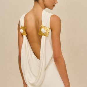 Cult Gaia DEIRDRA DRESS - OFF WHITE