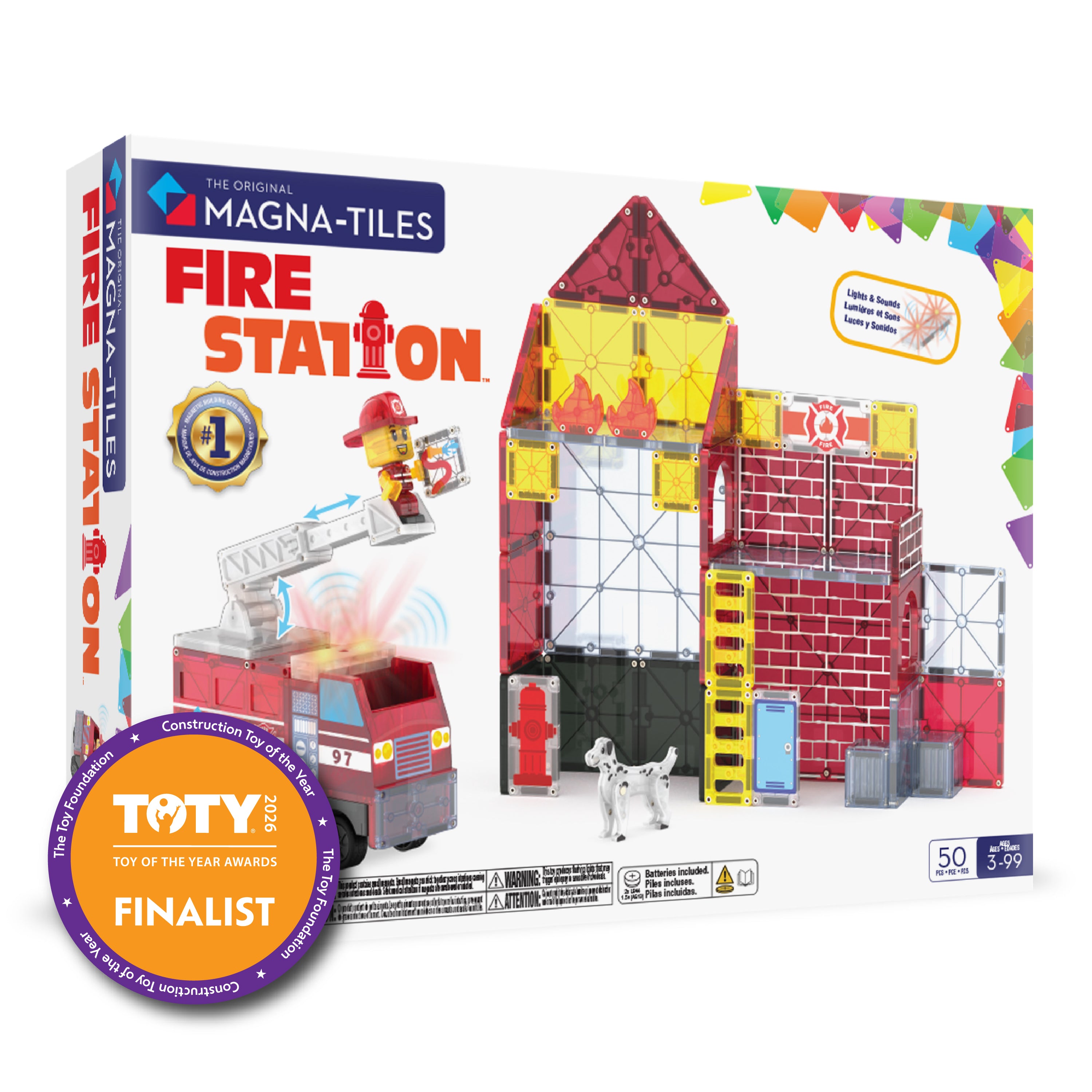 Magna-Tiles Fire Station™ 50 Piece Set