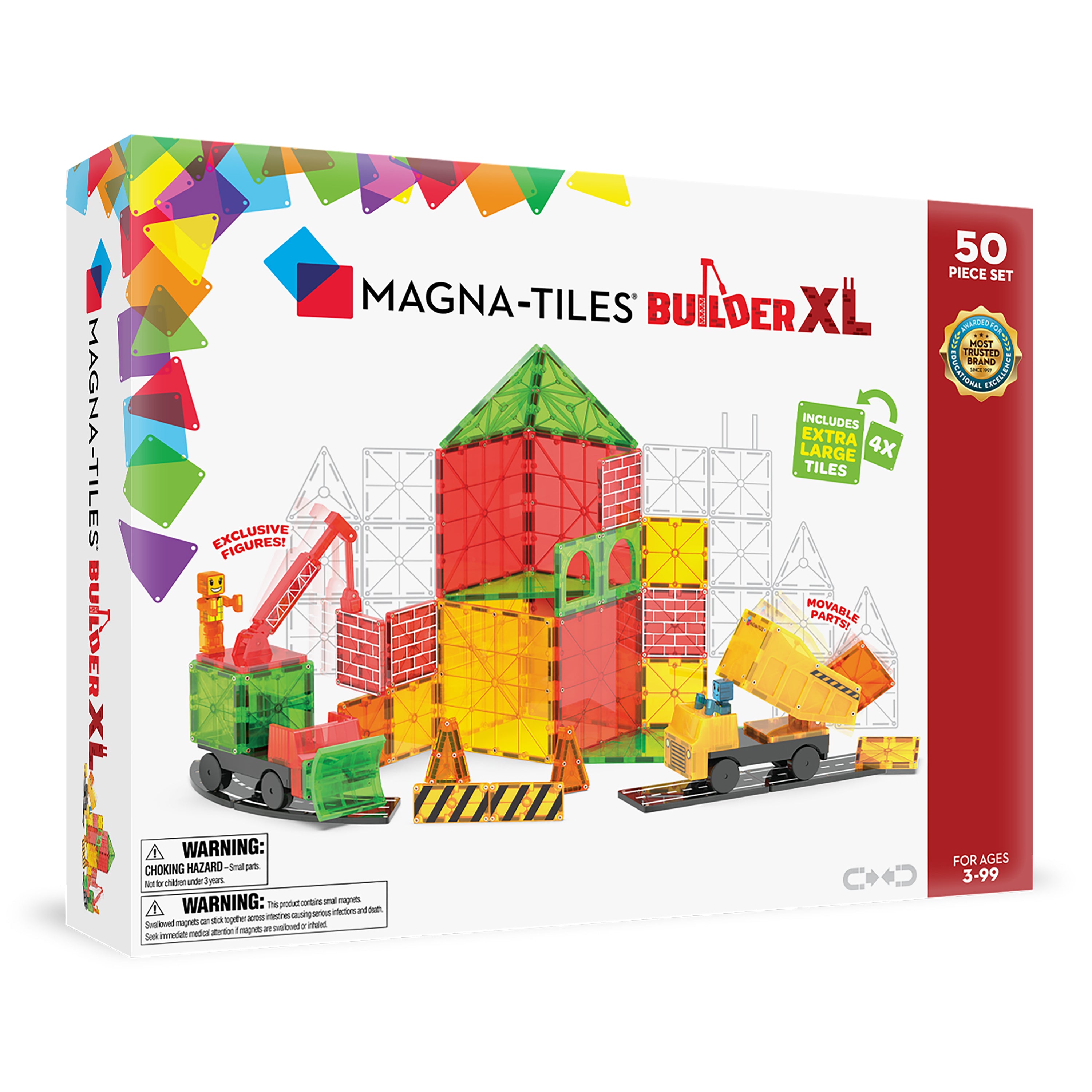 Magna-Tiles Builder XL 50 Piece Set