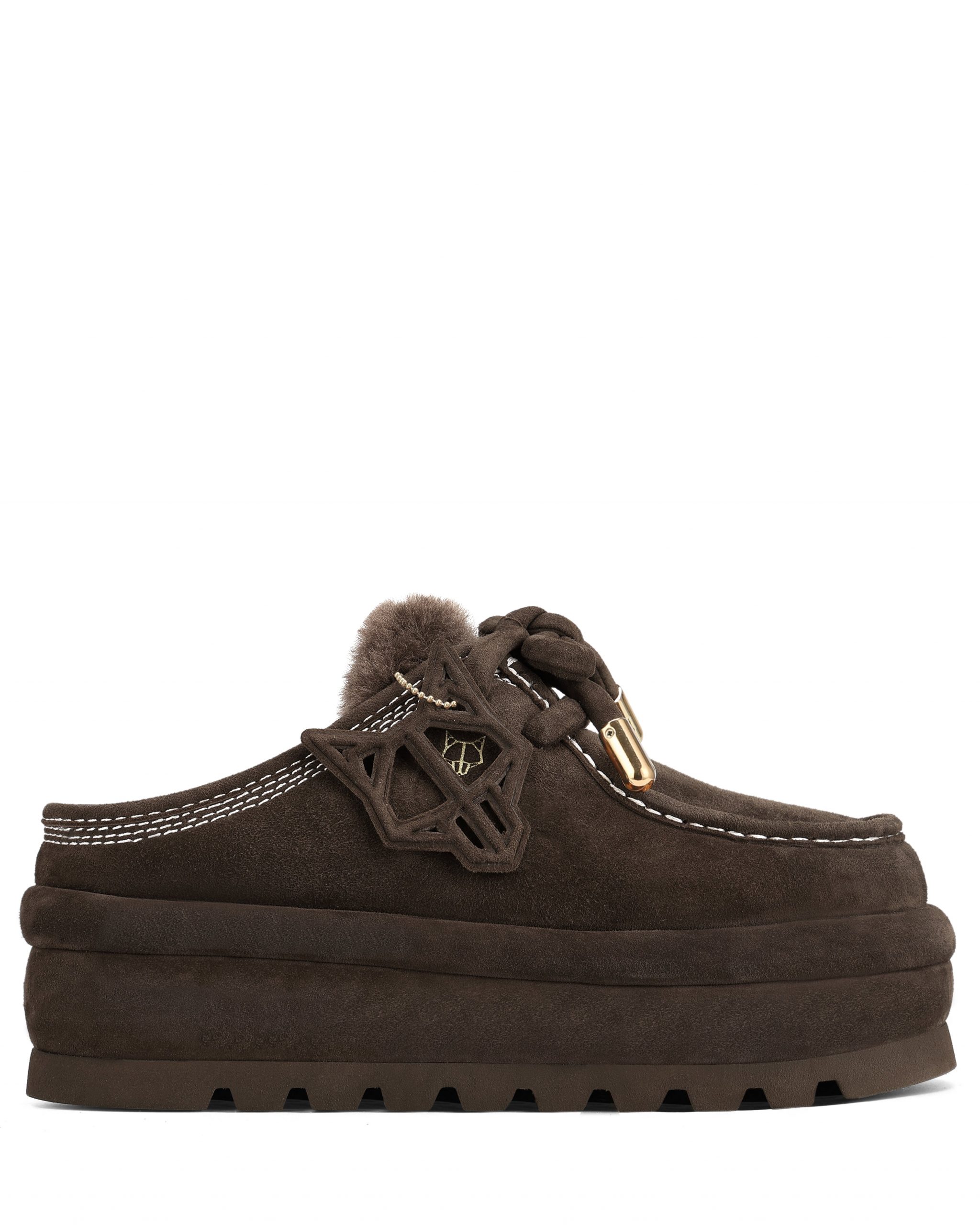 Naked Wolfe Blizzard Chocolate Suede/Shearling