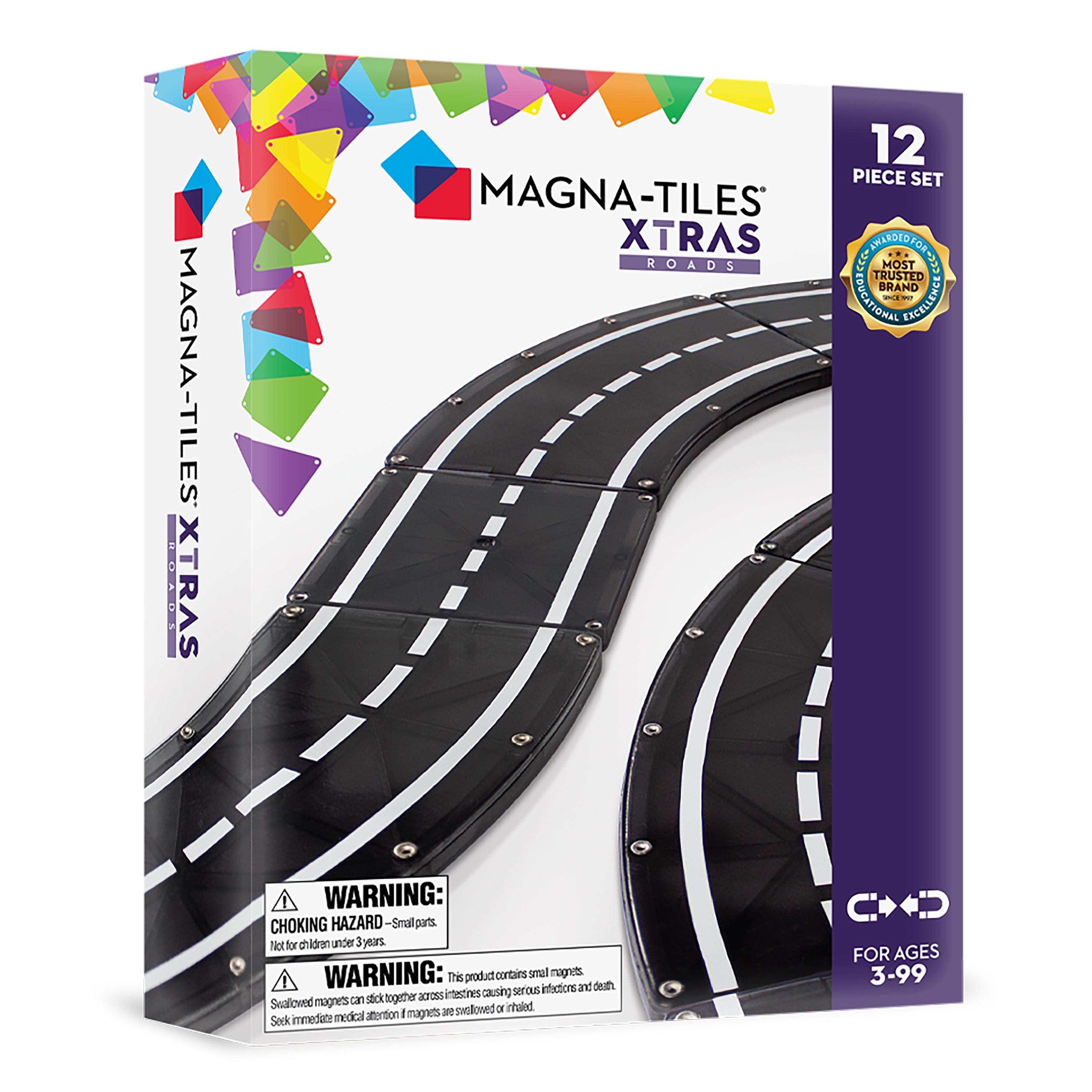 Magna-Tiles XTRAS Roads™ 12 Piece Set
