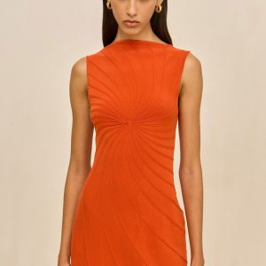 Cult Gaia PHILIPPA KNIT DRESS - PEPPER