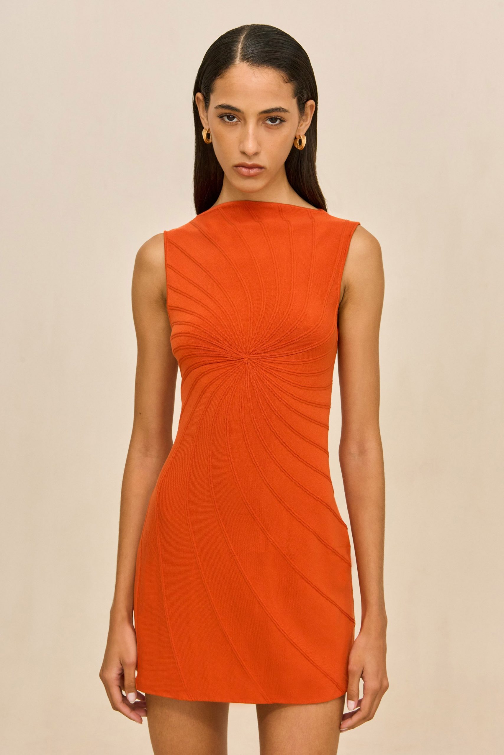 Cult Gaia PHILIPPA KNIT DRESS - PEPPER