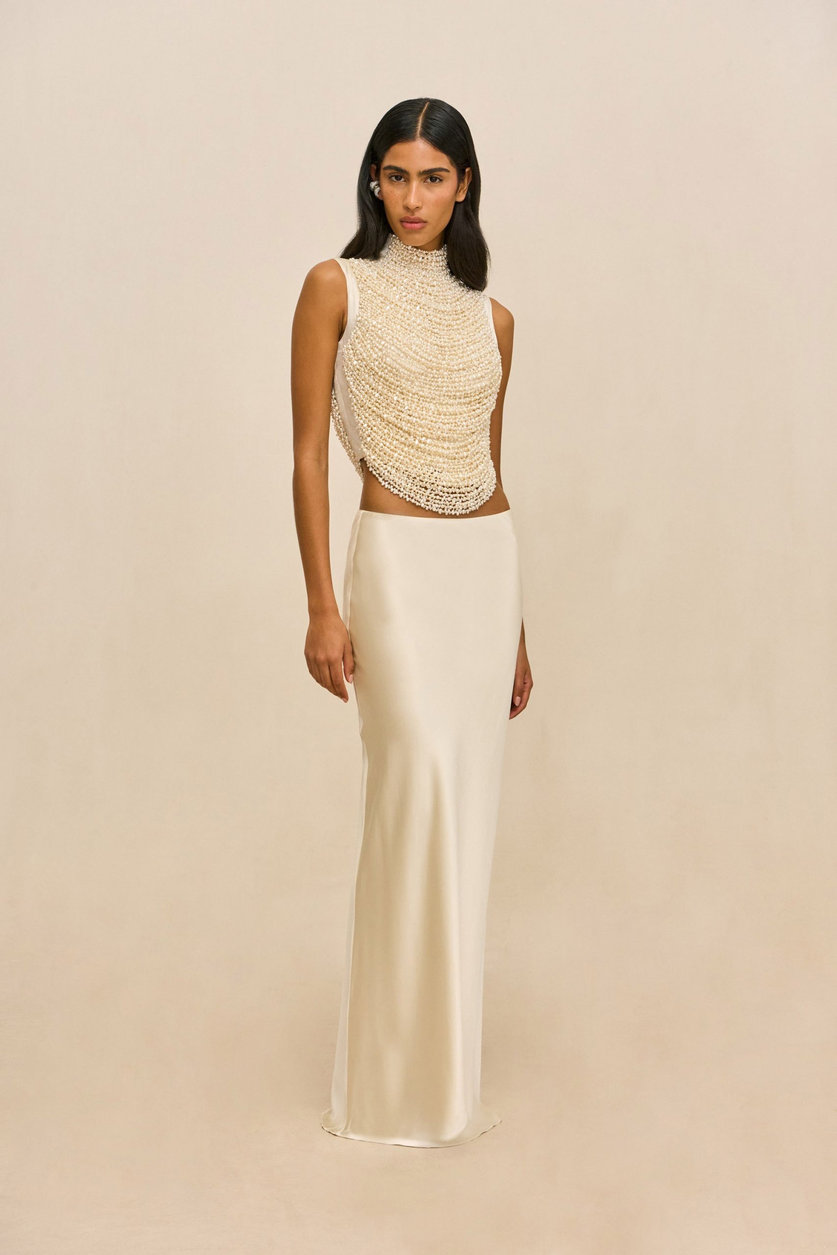 Cult Gaia CHANTEL SKIRT - PEARL