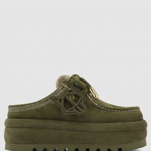 Naked Wolfe Blizzard Dark Olive Suede/Shearling