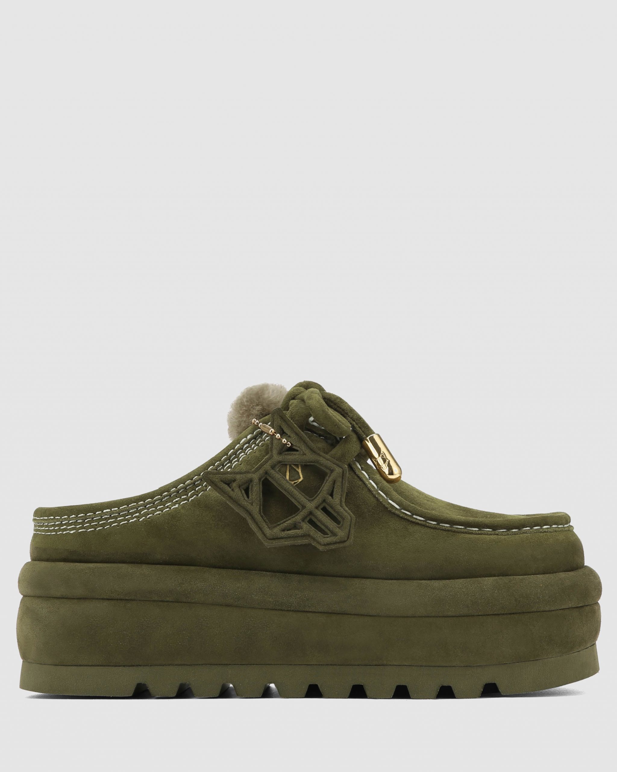 Naked Wolfe Blizzard Dark Olive Suede/Shearling