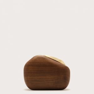 Cult Gaia ALTHEA CLUTCH - WALNUT