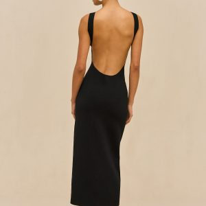Cult Gaia AVA KNIT DRESS - BLACK