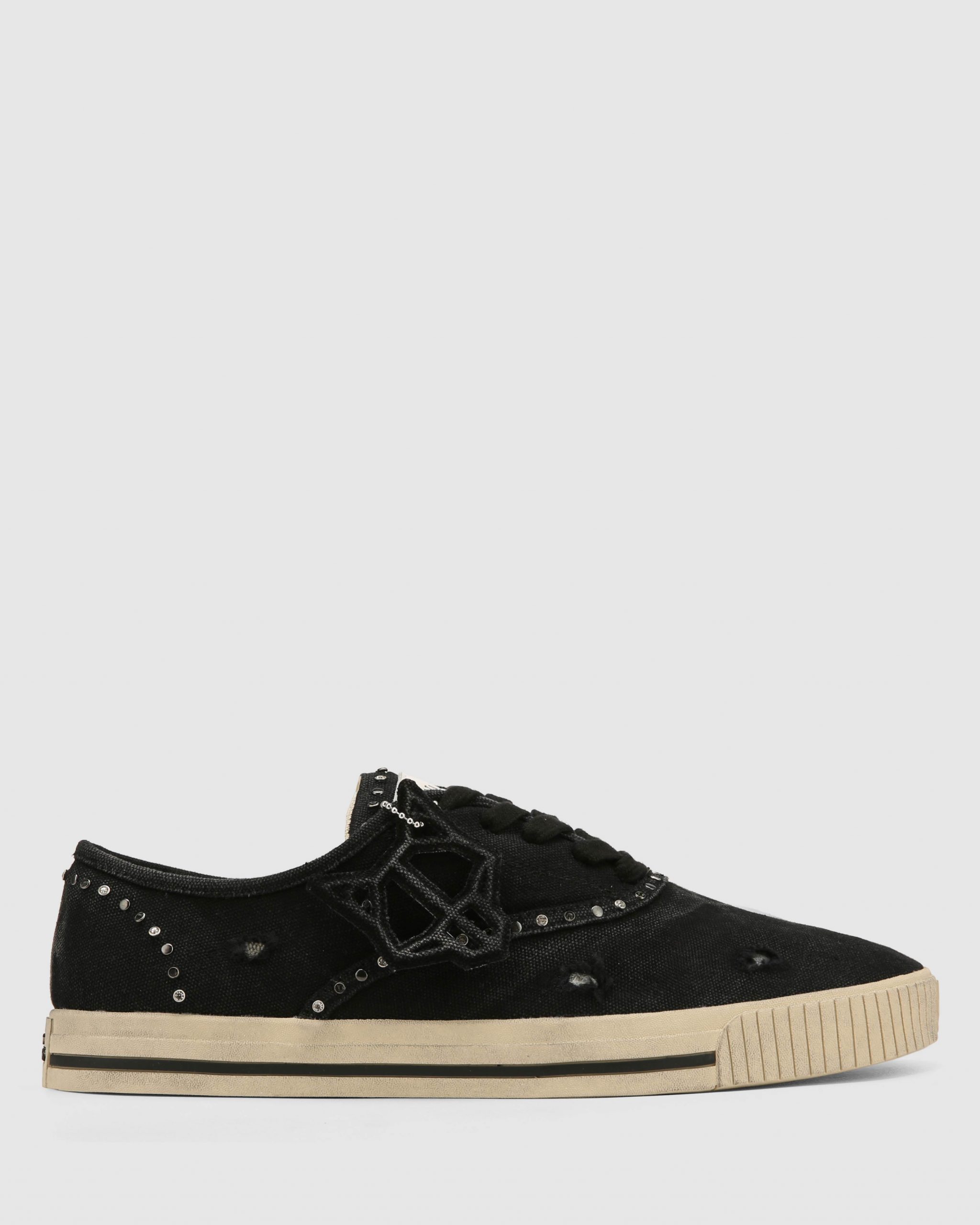 Naked Wolfe The Sailing Sneaker Black Canvas