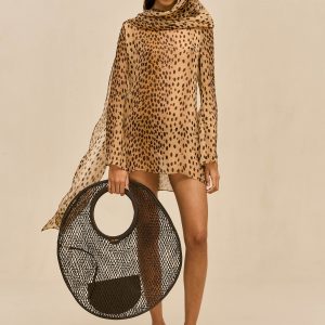Cult Gaia BEAUX COVER UP DRESS - CHEETAH