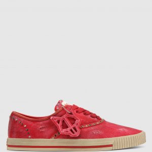 Naked Wolfe The Sailing Sneaker Red Canvas