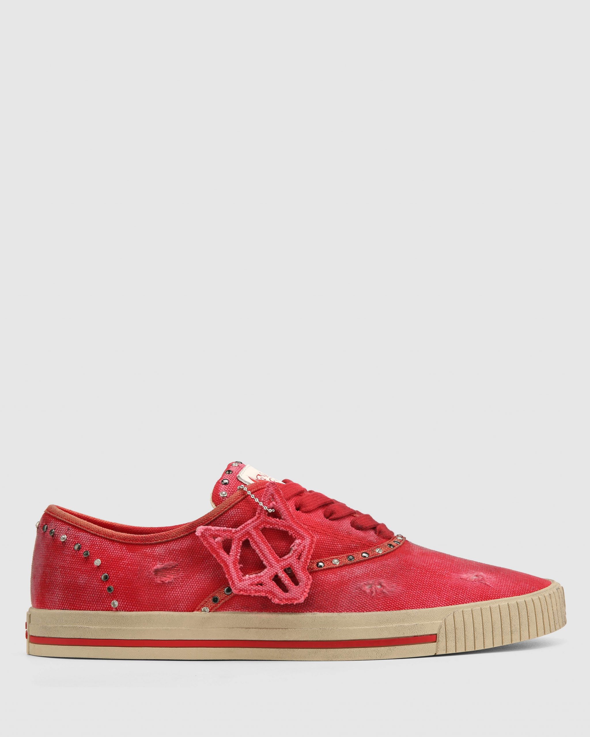 Naked Wolfe The Sailing Sneaker Red Canvas