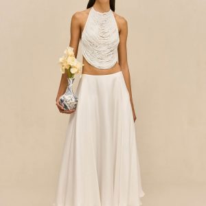 Cult Gaia CYRENE SKIRT - OFF WHITE