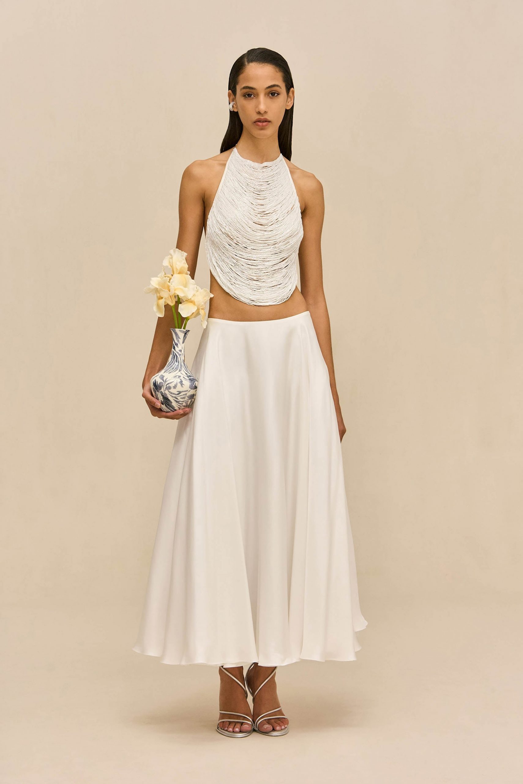 Cult Gaia CYRENE SKIRT - OFF WHITE