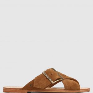 Naked Wolfe The Magnum Sandal Tan Suede