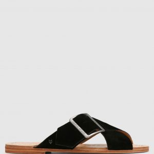 Naked Wolfe The Magnum Sandal Black Suede