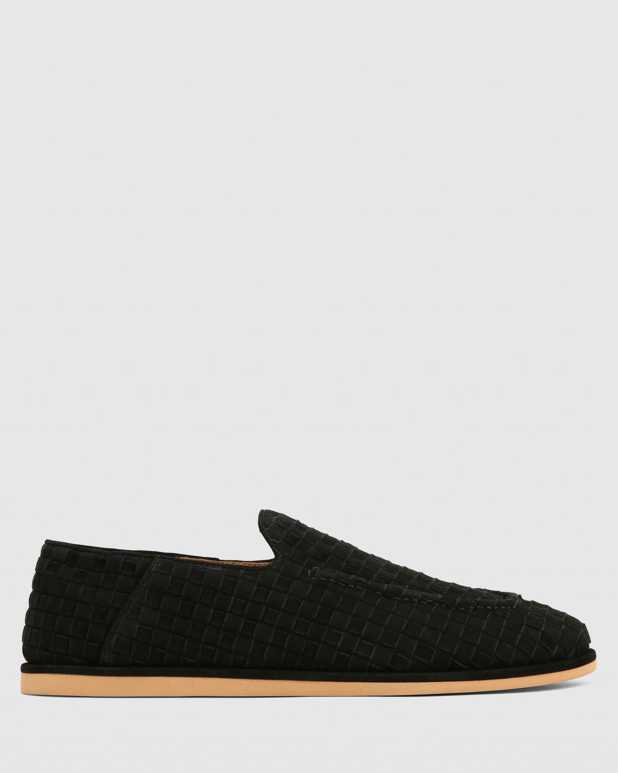 Naked Wolfe The Rare Mule Black Woven Suede