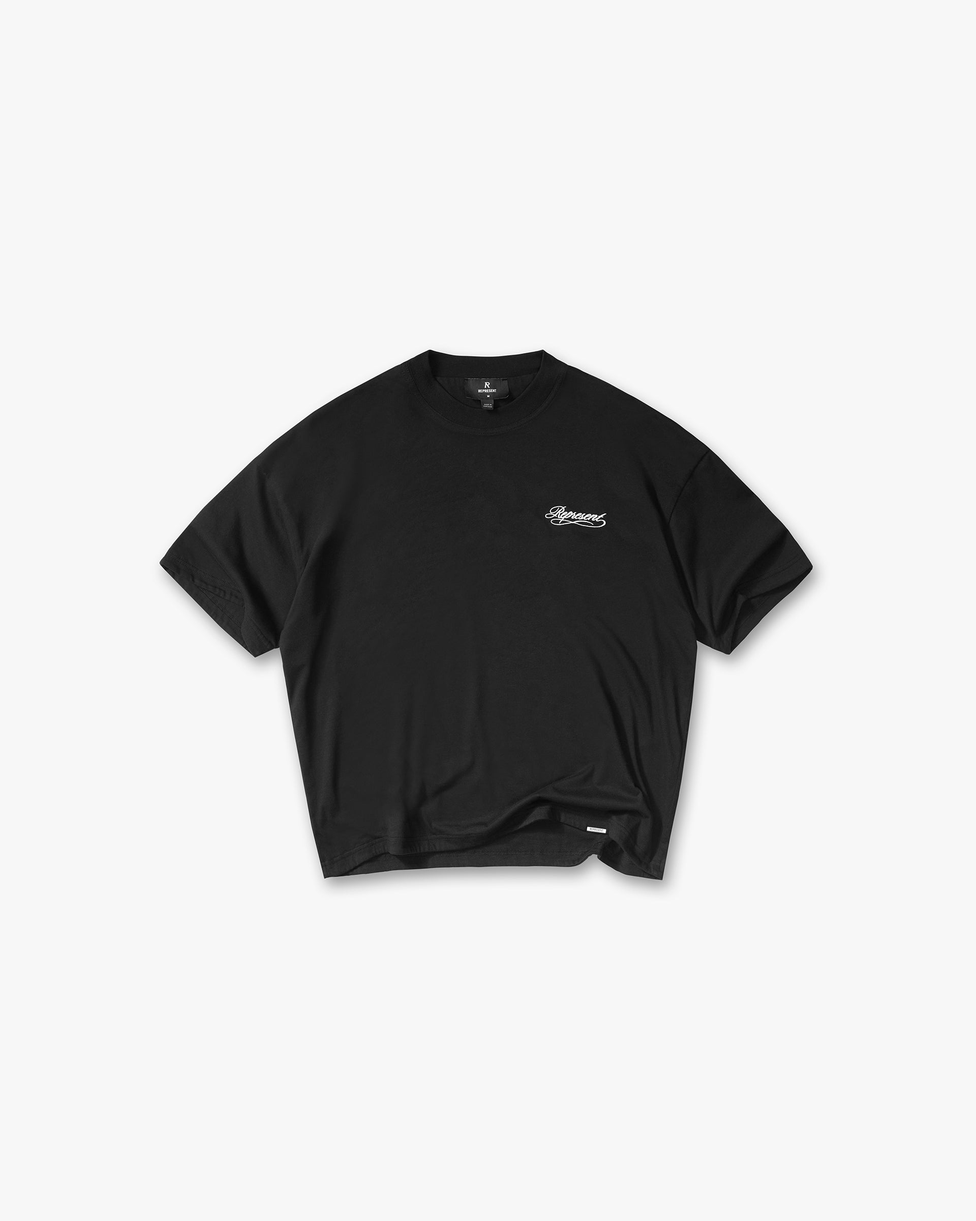 Represent Dual Layer Script T-Shirt - Jet Black